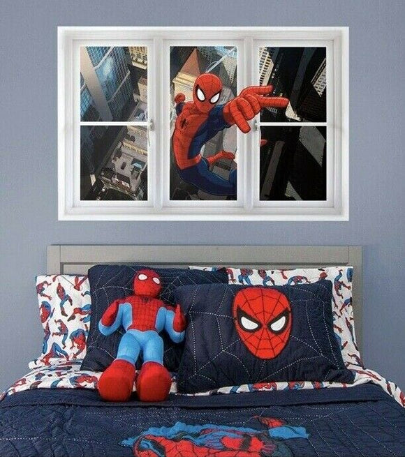 Spiderman Swing Instant Window Offically Licensed Wall Decal 96-96218C