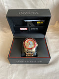 Invicta 48mm Marvel Tony Starks Iron man Pro Diver Ltd Ed 2/4000 Gold Red Watch