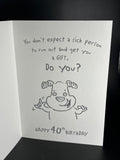 Happy 40th Birthday Greeting Card w/Envelope