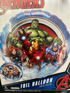 NEW Marvel Avengers Super Hero 18" Foil Balloon Double Sided NEW