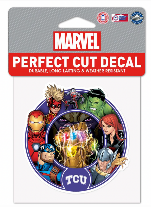 TCU Horned Frogs Marvel Avengers Perfect Cut Decal 4