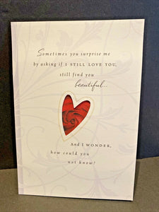 Love Valentine’s Day Greeting Card w/Envelope NEW