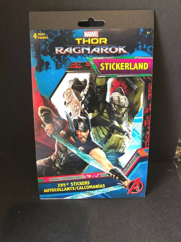 Stickerland Sticker Pad - Thor Ragnarok - 4 pages  295+ Stickers ST3107 NEW