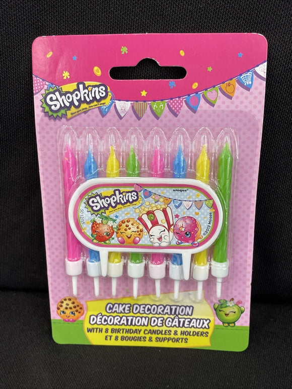 SHOPKINS CAKE CANDLE DECORATION KIT 8 Count