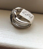 Ladies Silver/Crystal Ring “X” Assorted Sizes NEW