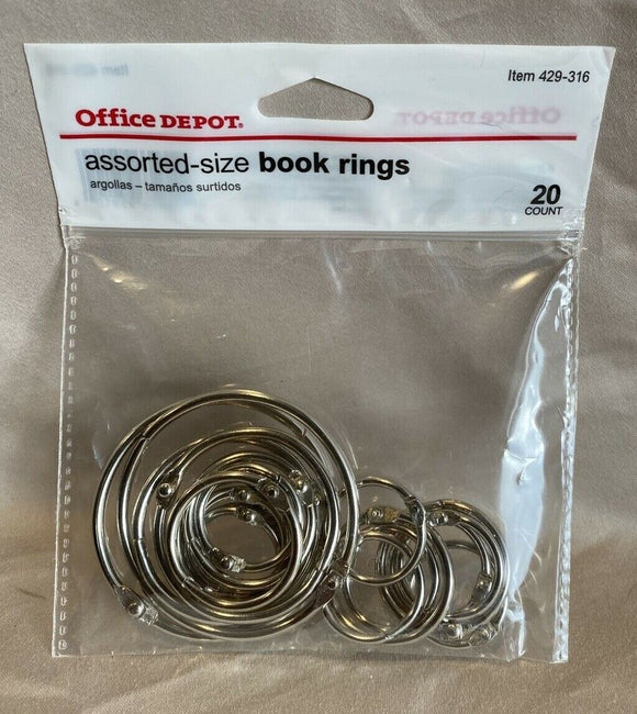 Office Depot Brand Loose-Leaf Rings, Assorted, Pack Of 20 Item #429-316
