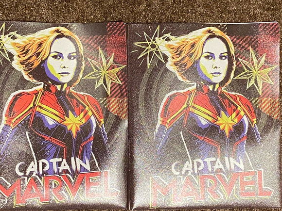 2 Marvel Captain Marvel 3 Prog Poly Folders NEW
