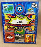 Stick N Mix Sticker Book Personalized "Jack" Fun & Funky 108 Stickers NEW