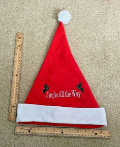 "Jingle All the Way" Santa Hat by Christmas House NEW