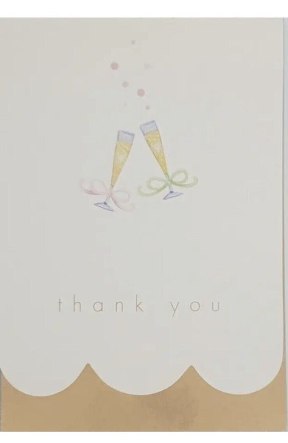 Golden Wedding Anniversary Thank You Cards & Envelopes 8Ct