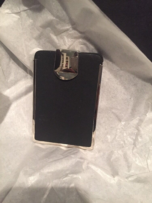 Black Leather Business Card Case NEW