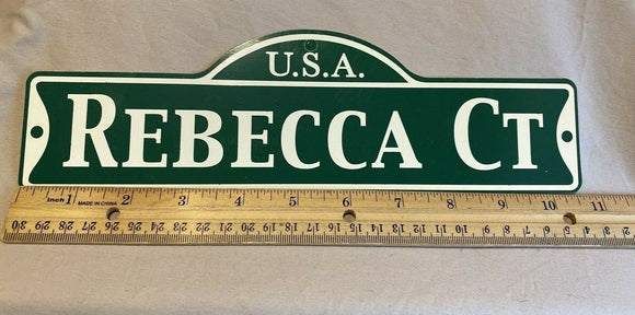 Green Street Room Sign Personalized  ~ USA  Rebecca Ct~ Stocking Stuffer ~