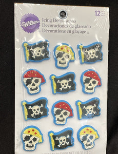 Wilton Pirate Theme Icing Decorations 12 Ct