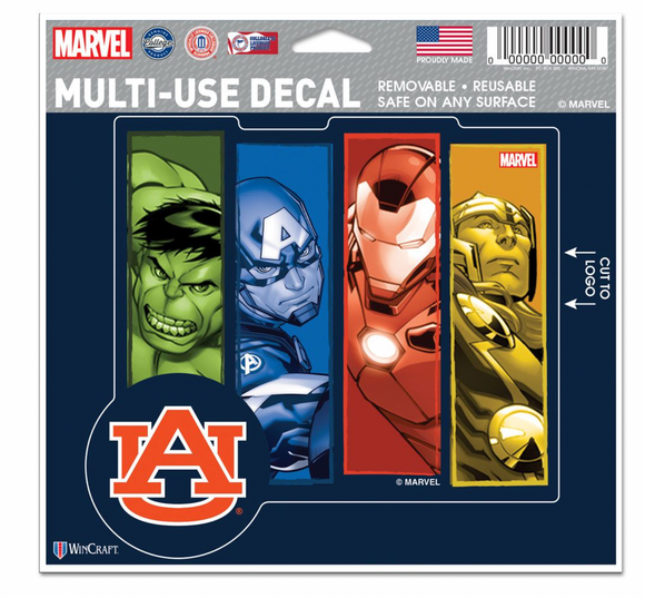 Auburn Tigers MARVEL MULTI-USE DECAL 5