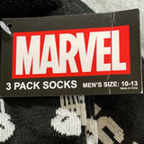 Marvel Punisher Mens 3 Pairs Novelty Socks Size 10-13