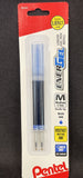 Pentel� EnerGel Liquid Gel Pen Refills, Needle Point, 0.7 mm, Blue, Pack of 2