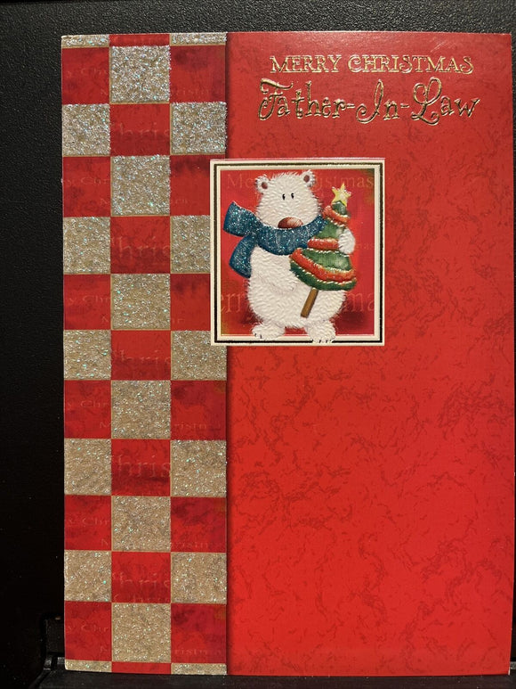 Merry Christmas Father-In-Law Greeting Card w/Envelope