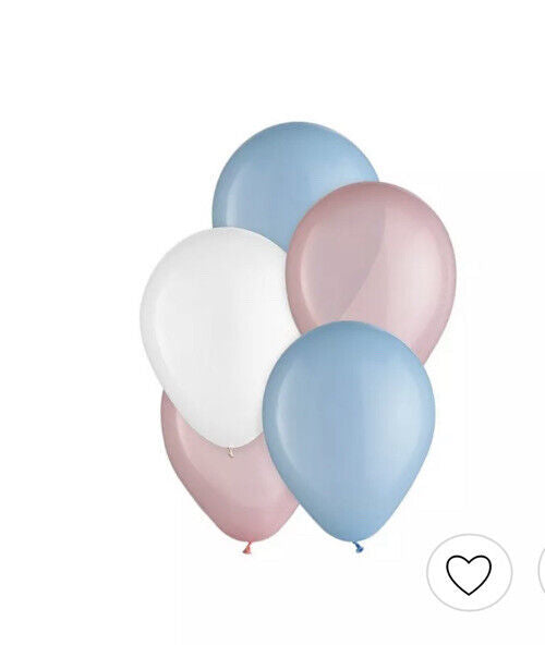 Gender Reveal 3 Color Mix Latex Balloons 15ct 11”