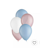 Gender Reveal 3 Color Mix Latex Balloons 15ct 11”