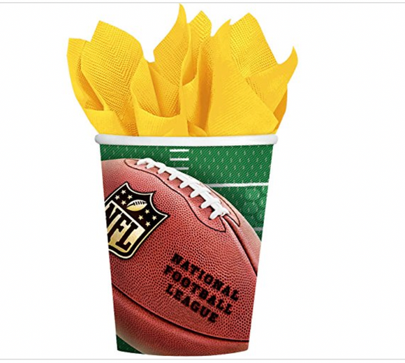 NFL Drive Pro Football Sports Banquet Birthday Party 12 oz. Paper Cups 8ct