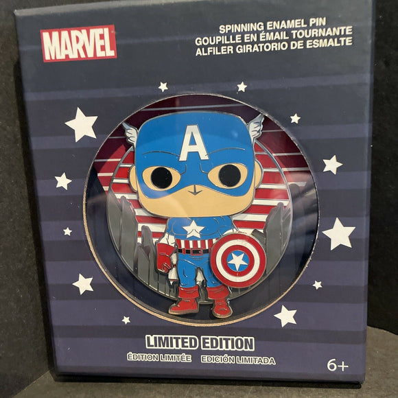 Funko Pop Marvel Avengers Captain America Collectors Pin Limited Edition /1000