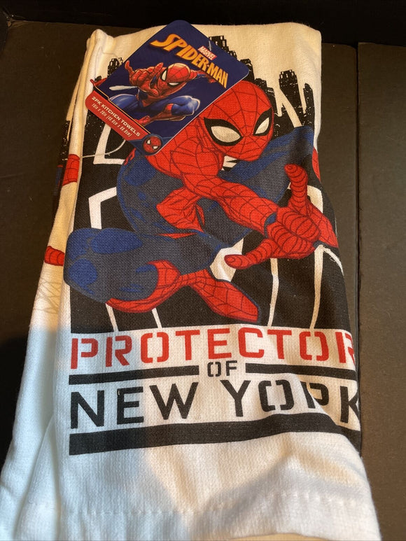 Spider-Man 2 Pk Kitchen Hand Towels Protector of New York  NYC Marvel