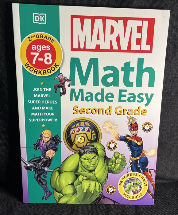 Marvel Math Made Easy, Second Grade: Join the Marvel Super Heroes and Make Math