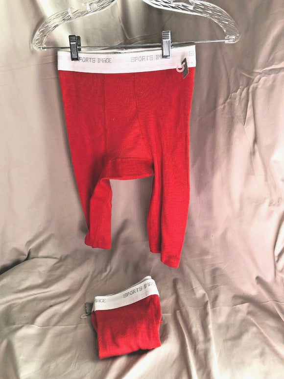 Sports Image 2 Pair Red 50% Poly 50% Cotton Shorts Size Small NEW No Tags