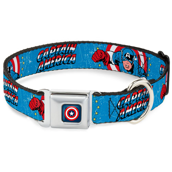 MARVEL COMICS Captain America Shield Seatbelt Buckle Collar -15