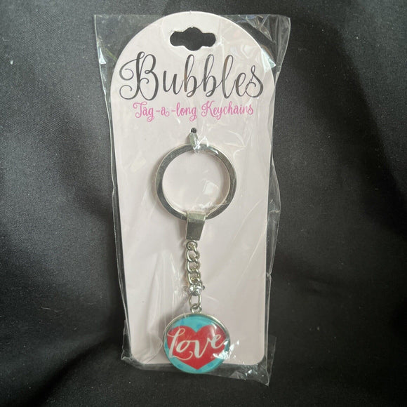 Bubbles Tag A Long Keychain “Love”