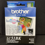 LC51BK Genuine Brother Black Ink Cartridge 5/2023