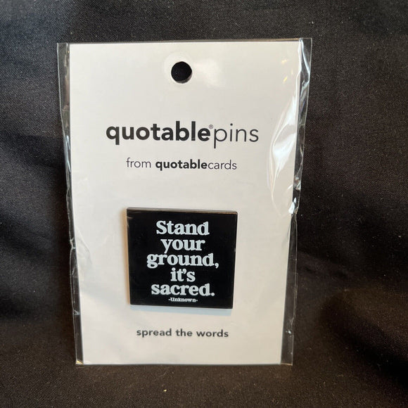 Quotable pin 