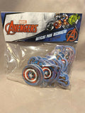 Set of 12 Captain America Cake Cupcake Toppers / Foam Decorations 6 Designs Marvel NEW