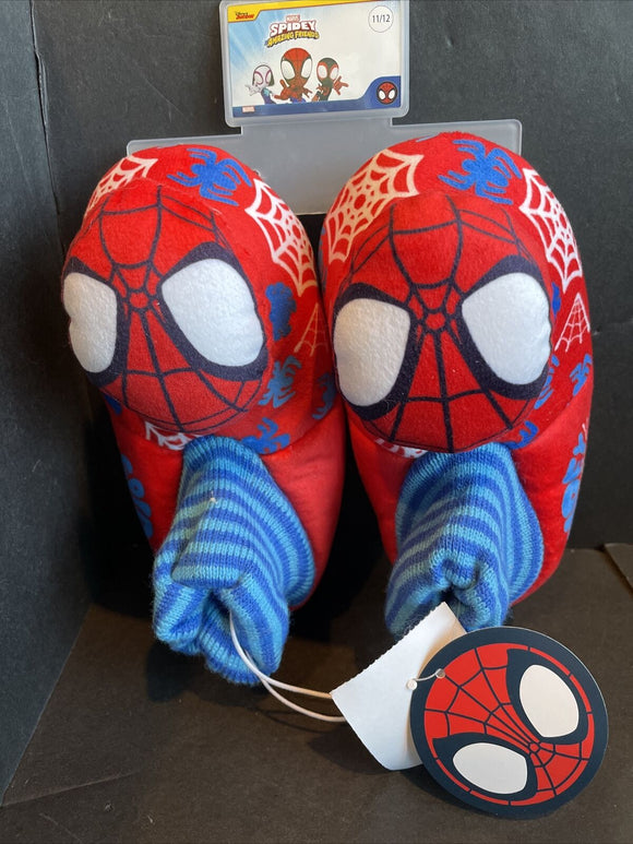 Marvel Spiderman Child Sock Slippers size 11/12