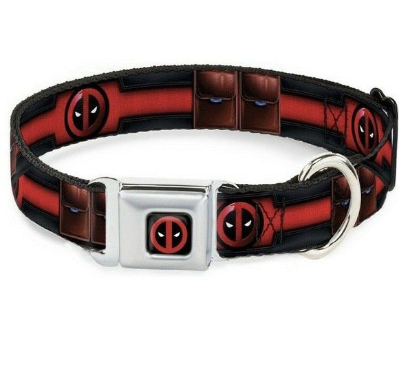 Marvel Deadpool Adjustable Seatbelt Dog Collar 1