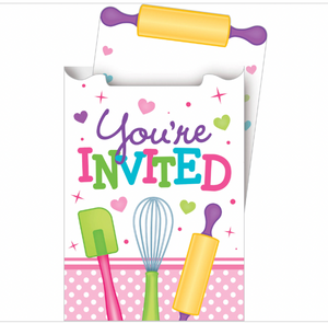 16 Count Little Chef Pop up Party Invitations