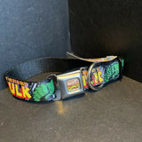 Marvel Incredible Hulk Action Poses Seatbelt Collar 1” wide Small 9”-15”