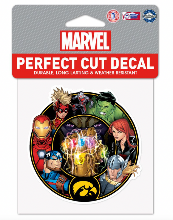 Iowa Hawkeyes Marvel Avengers Perfect Cut Decal 4