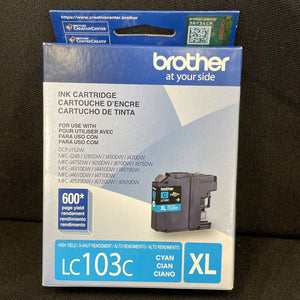 Brother LC103C XL Cyan Ink Cartridge Exp 2025