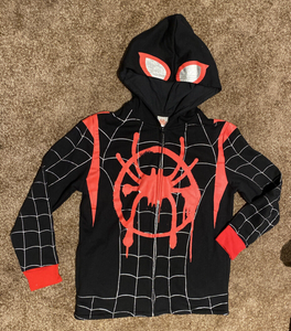 Marvel Miles Morales Spider-verse Zipper Hoodie with Eyes Size 3t