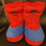 Spiderman Web Design Youth Slipper Boots Size S 7/8 No Slip Bottom Marvel