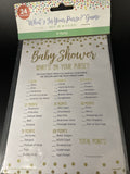 Baby Shower Games Activity Whats What's In Your Purse x24 Bag Party Cards