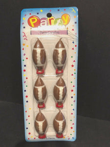 Football Party Candles 6 Ct NEW