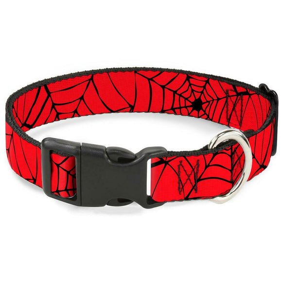 Buckle Down Dog PLASTIC CLIP COLLAR - SPIDERWEB 1