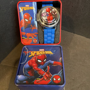 Spiderman & Friends Spinner Flip Cover LCD Youth Watch  In Collectable Box