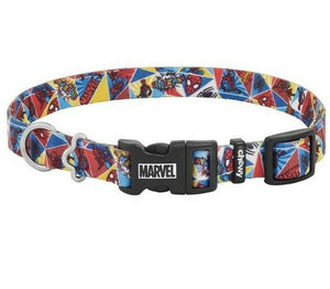 Marvel Spiderman Comics Dog Collar Size S 10" - 14"” x 5/8”