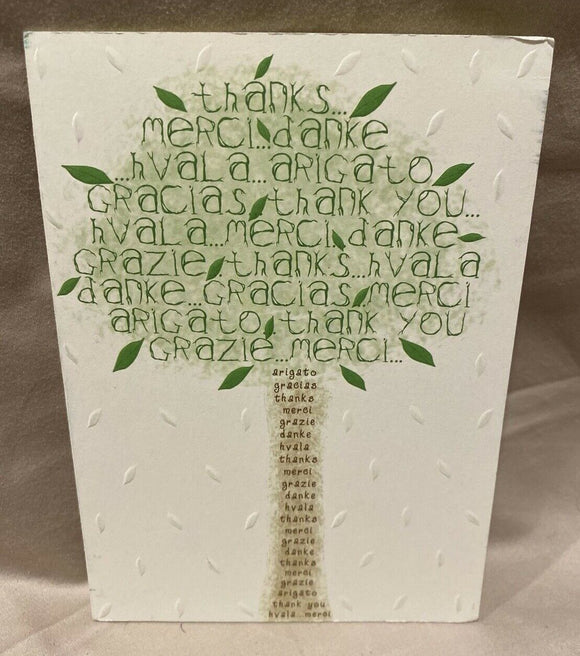 Thank You Note Card w/Envelope NEW