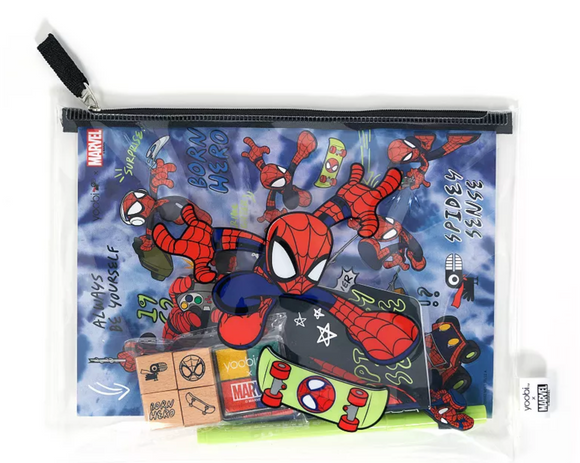 Yoobi | Marvel Multicolor Spider-Man 35-Piece Activity Set