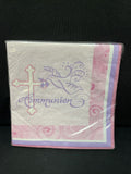 Faithful Dove Pink Communion Lunch Napkins 16Ct