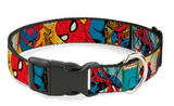 Plastic Clip Collar - Marvel Spider-Man Comic Strip: WSPD009 15"-26"